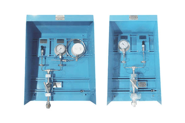 How does the nuclear power instrument rack achieve real-time monitoring of secondary circuit gas?